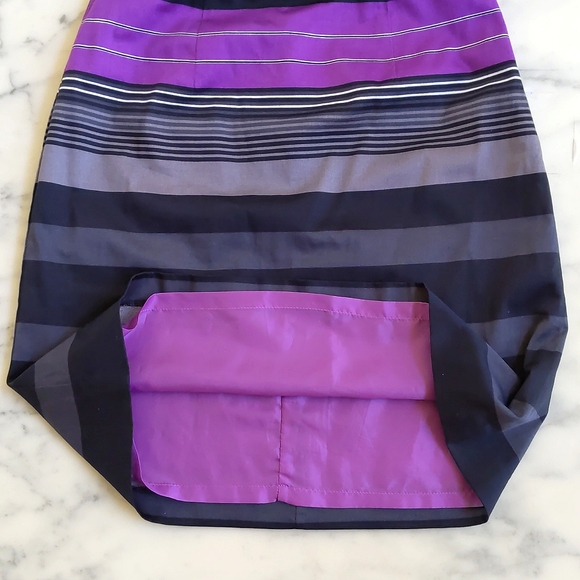 NWOT. The Limited Cotton Spandex Lined Strapless Dress with Multi Color Stripes. - Picture 5 of 7